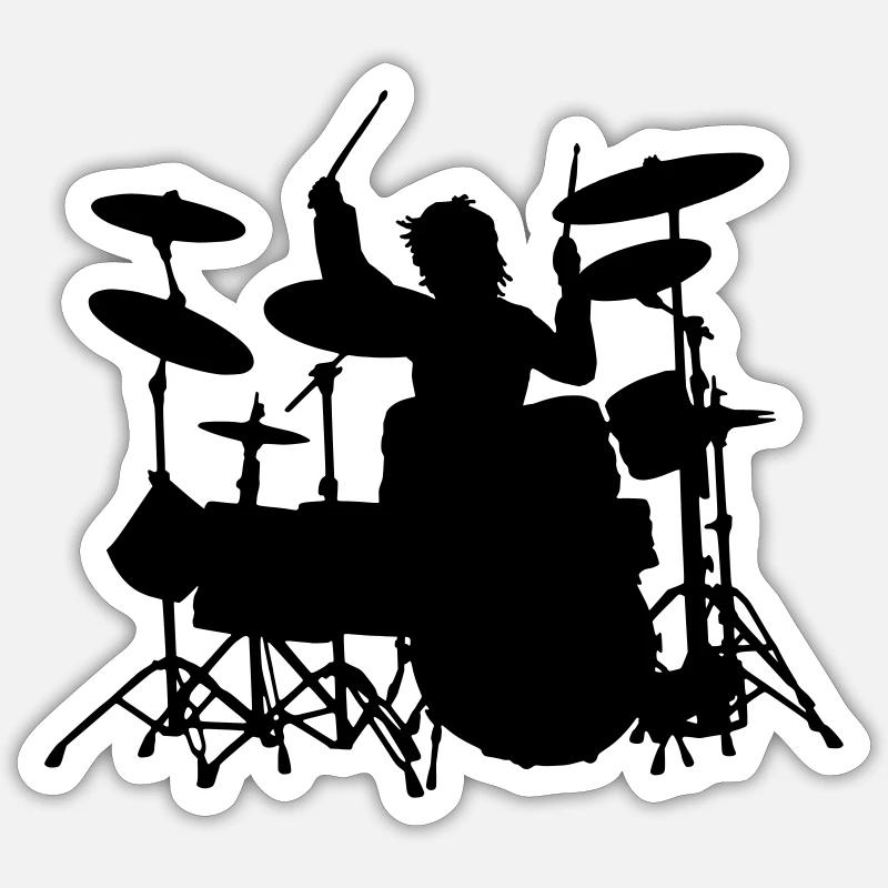 Power Drumming Sticker Größe S (10 x 10 cm)