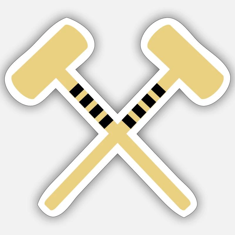 Croquet - Sticker size S (10 x 10 cm) - white matte