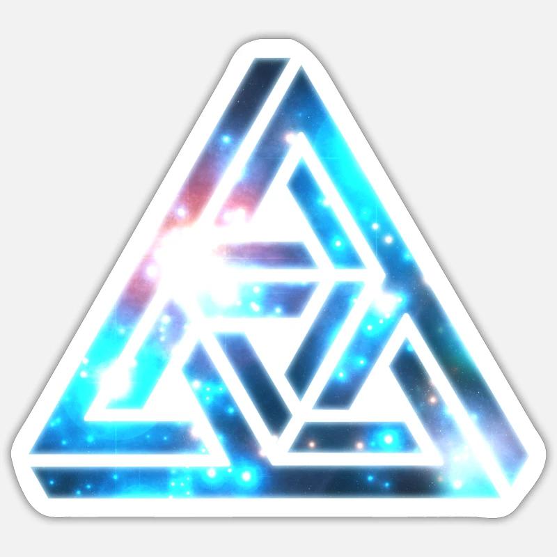 Optical Illusion, Impossible Triangle, 3D Shapes Sticker size S (10 x 10 cm)