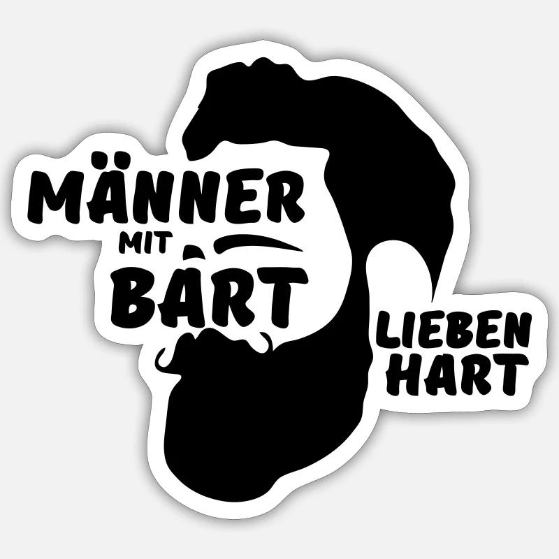 Männer mit Bart Mann Liebe Geschenk Spruch Sticker Größe S (10 x 10 cm)