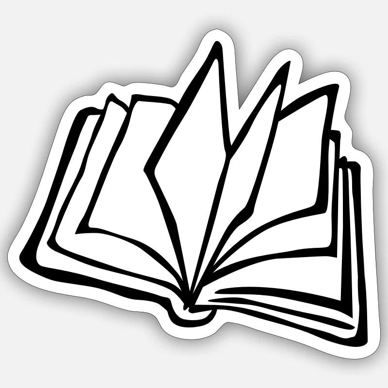 Buch Sticker Größe S (10 x 10 cm)