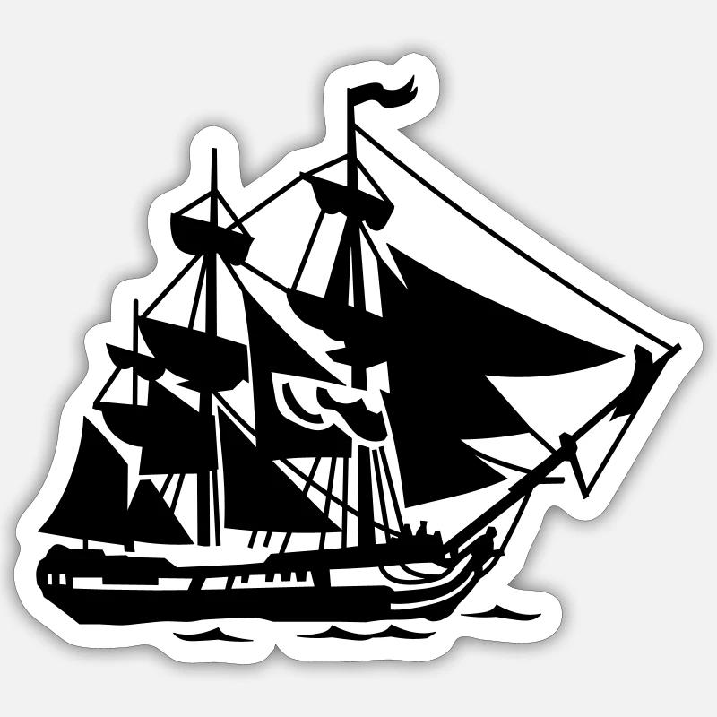 Schiff Sticker Größe S (10 x 10 cm)