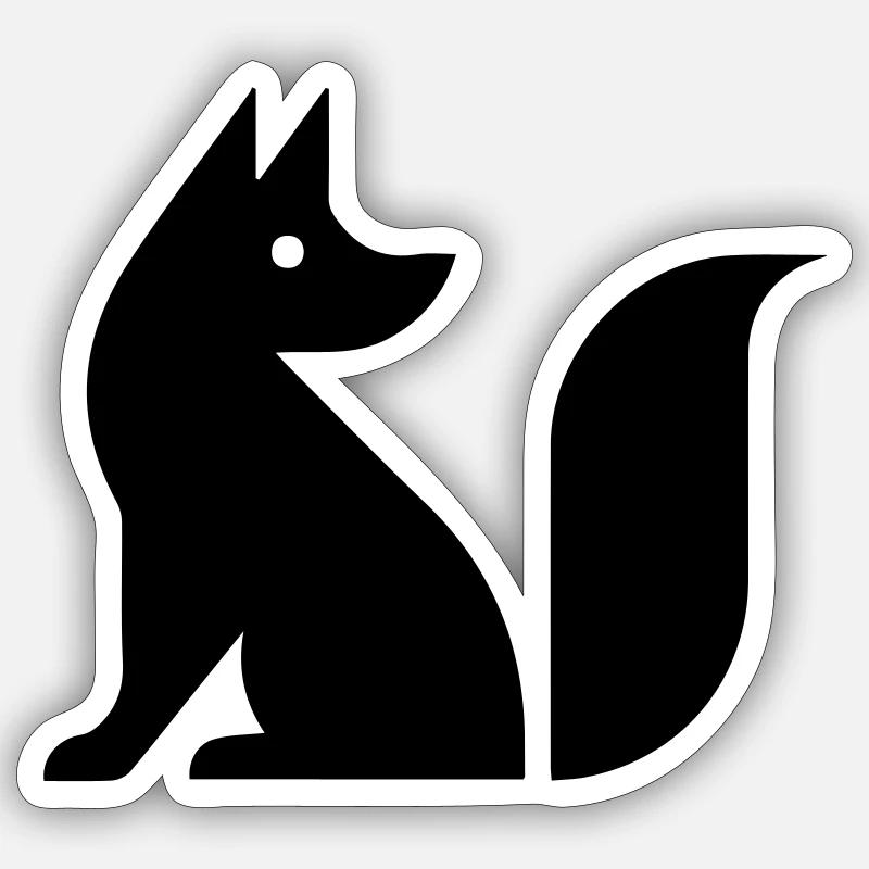 Cute fox illustration - Sticker size S (10 x 10 cm) - white matte