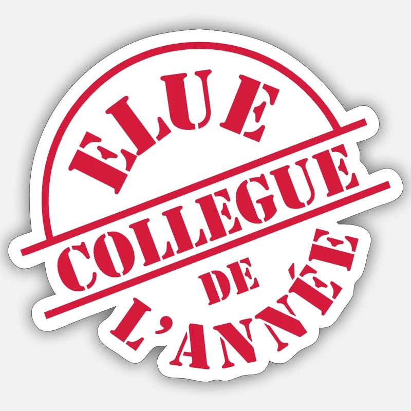 # Collègue # - Sticker taille S (10 x 10 cm) - blanc mat