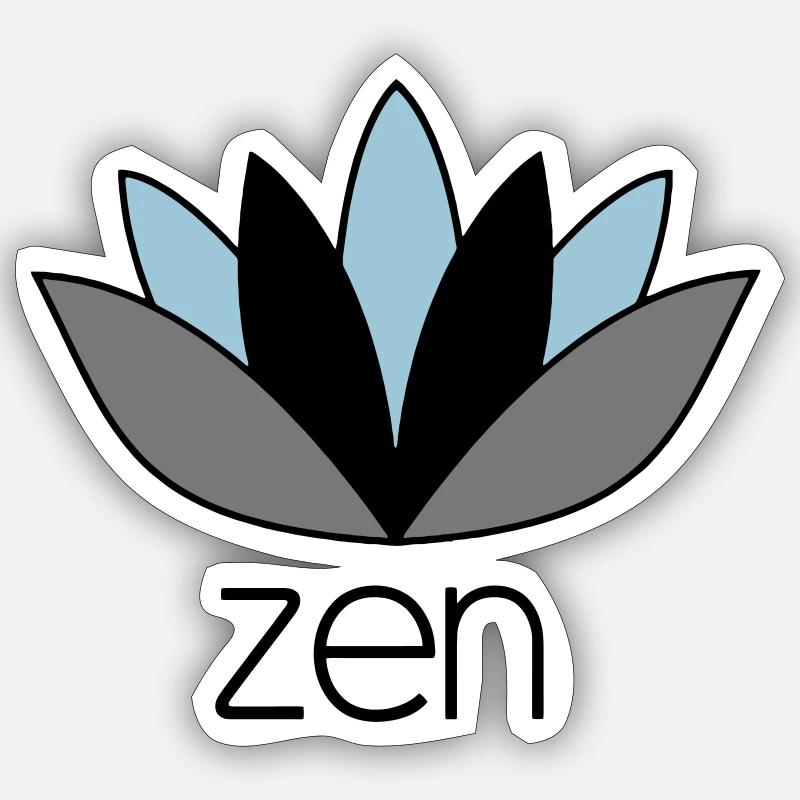 ZEN - Sticker taille S (10 x 10 cm) - blanc mat