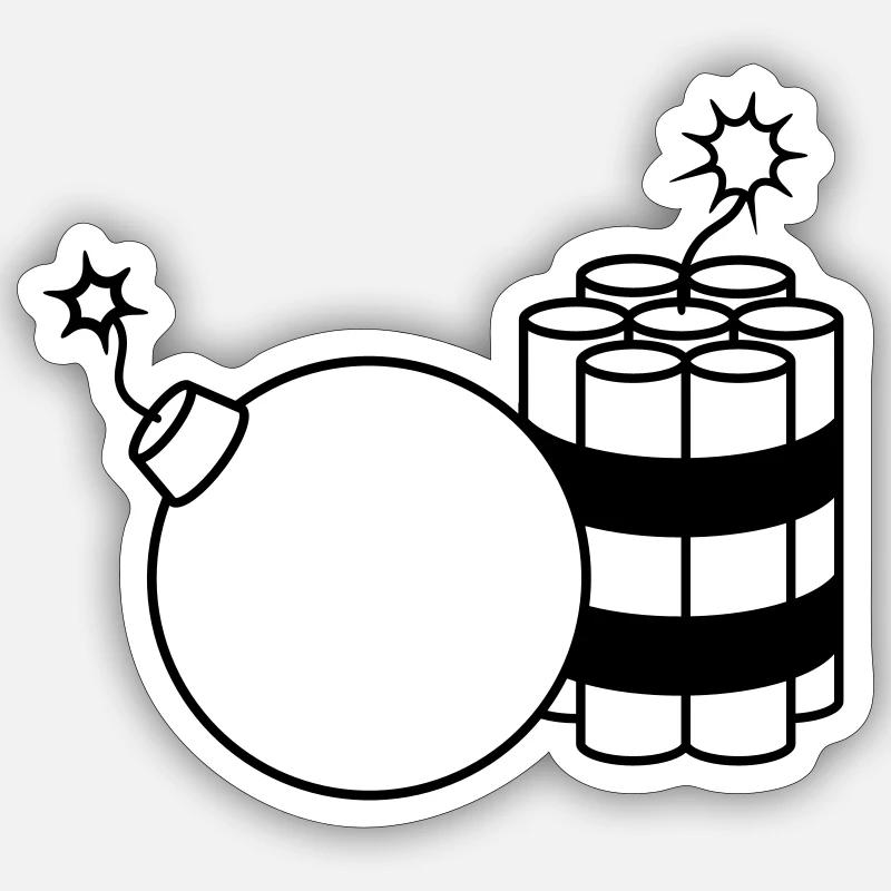 ball burned round circled round ball circle tex Sticker size S (10 x 10 cm)