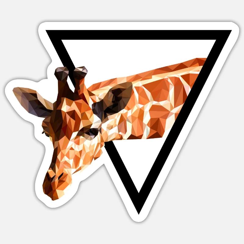 Giraffe - Sticker Größe S (10 x 10 cm) - Mattweiß