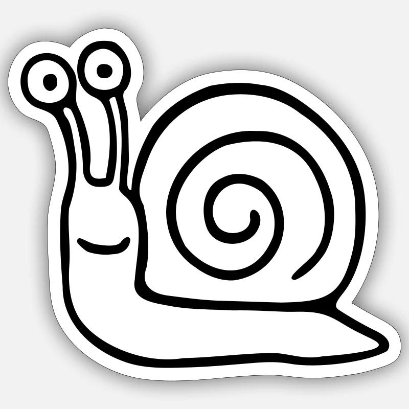 Escargot 5.1 - Sticker taille S (10 x 10 cm) - blanc mat