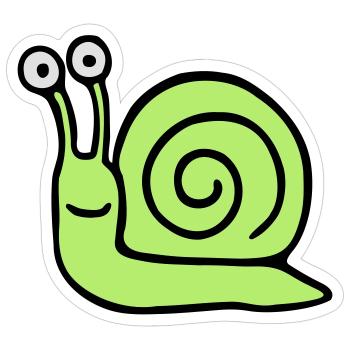 Schnecke 5.3 - Sticker Größe S (10 x 10 cm) - Mattweiß - Vorne
