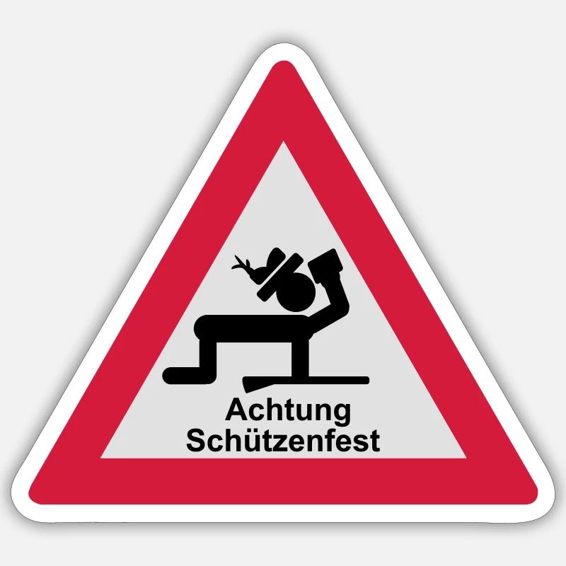Attention tireurs - Sticker taille S (10 x 10 cm) - blanc mat