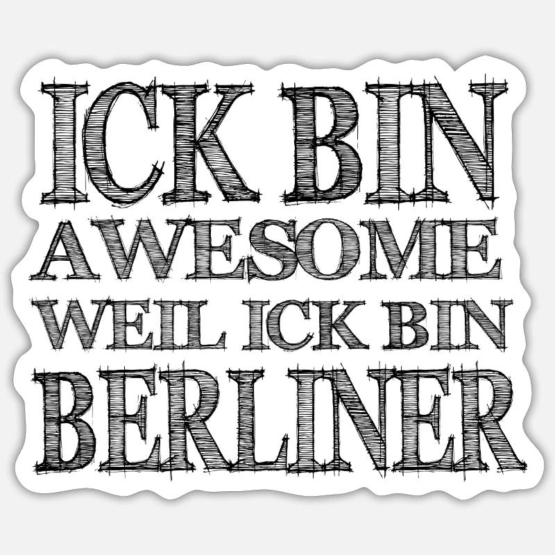 Berlin dit le cadeau de la capitale berlinoise Sticker taille S (10 x 10 cm)