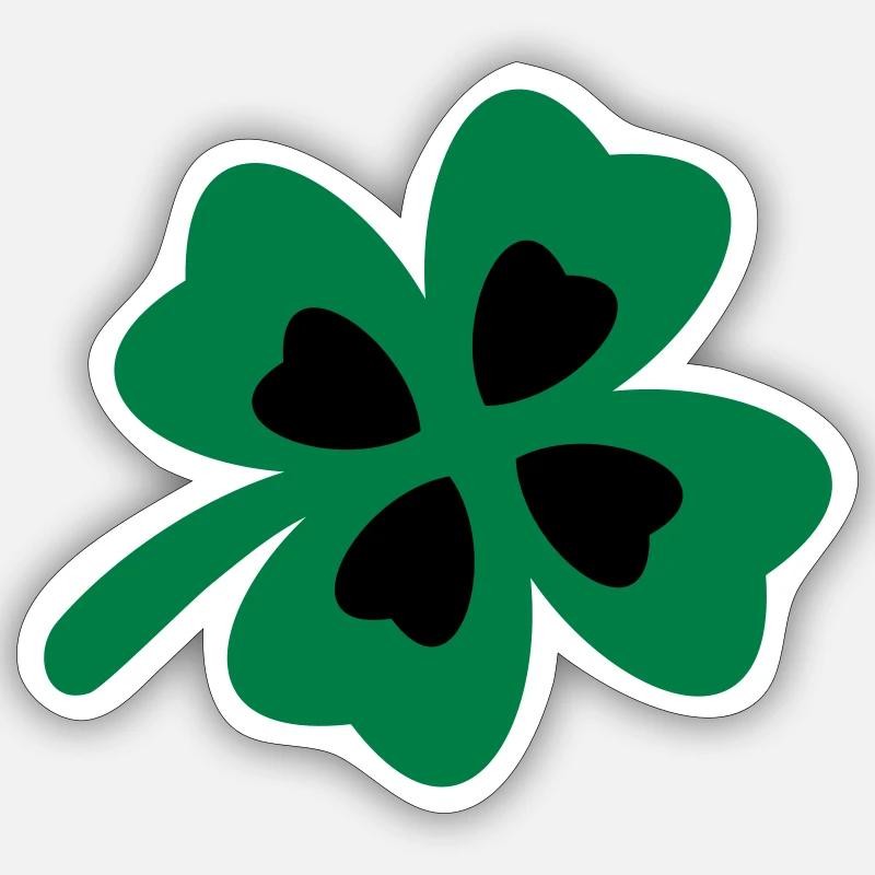 cloverleaf - Sticker size S (10 x 10 cm) - white matte