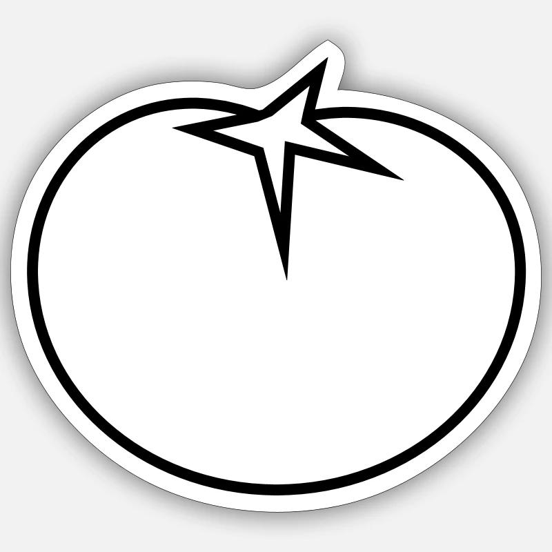 Tomate Sticker taille S (10 x 10 cm)