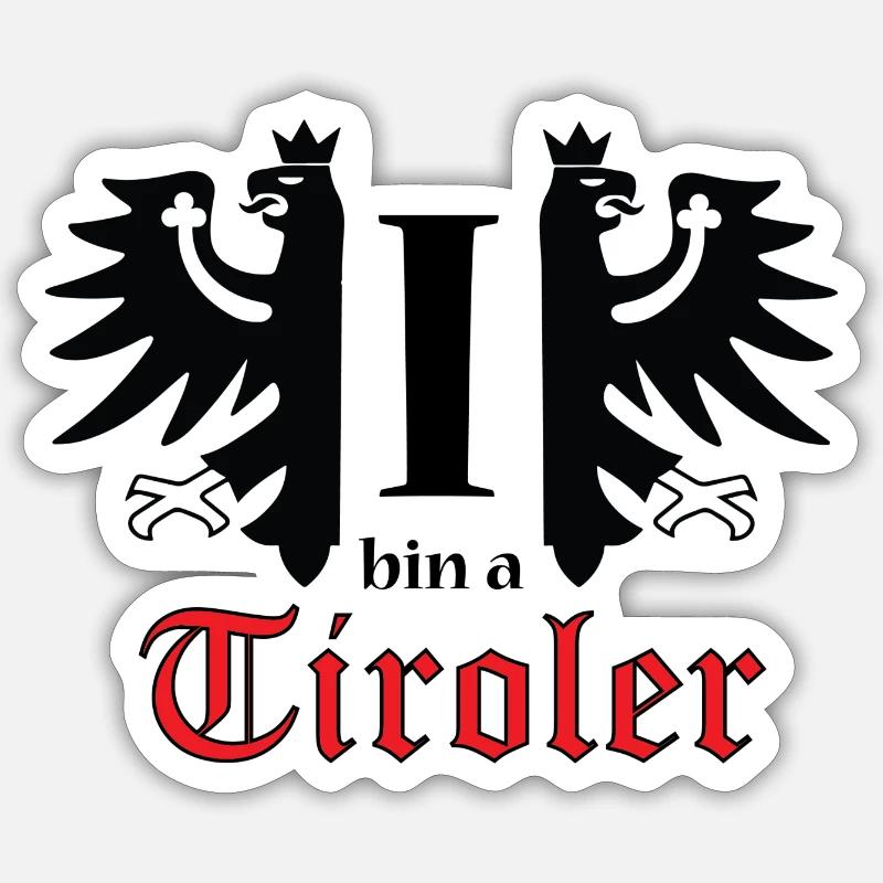 I am a Tyrolean - Sticker size S (10 x 10 cm) - white matte