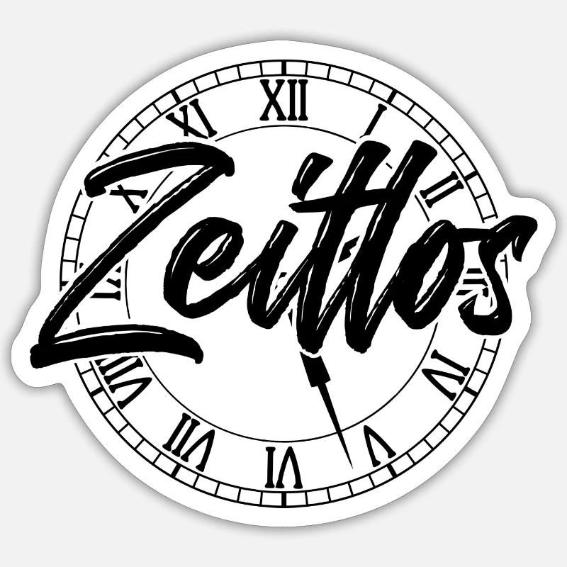 Zeitlos - Sticker Größe S (10 x 10 cm) - Mattweiß