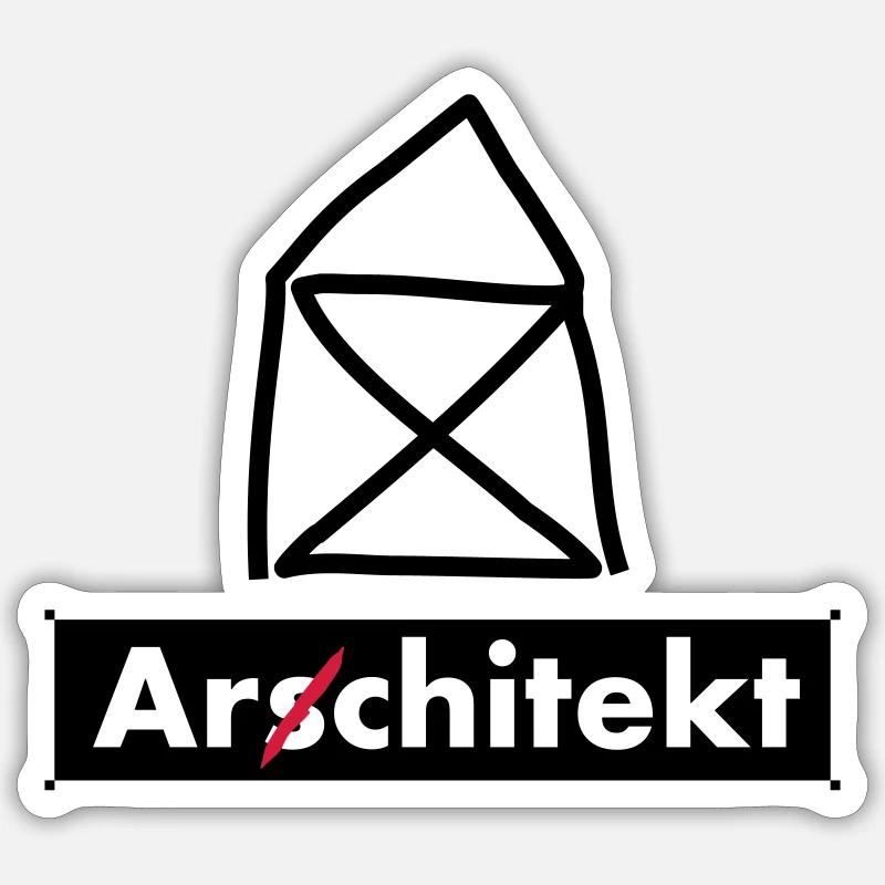 Architect engineer Arschitekt 2c Sticker size S (10 x 10 cm)
