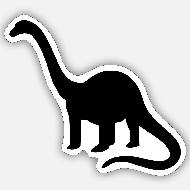 Dinosaurier - Sticker Größe S (10 x 10 cm) - Mattweiß