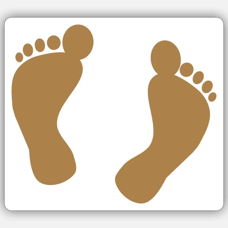 Fuß - Sticker Größe S (10 x 10 cm) - Mattweiß