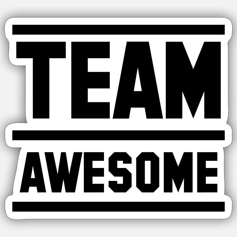 team_awesome - Sticker size S (10 x 10 cm) - white matte
