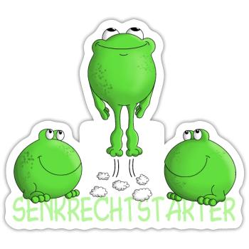 Démarrer - décoller - drôle - Sticker taille S (10 x 10 cm) - blanc mat - Devant