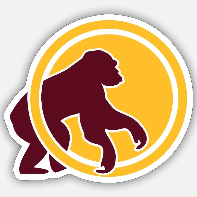 Cool monkey - Sticker size S (10 x 10 cm) - white matte