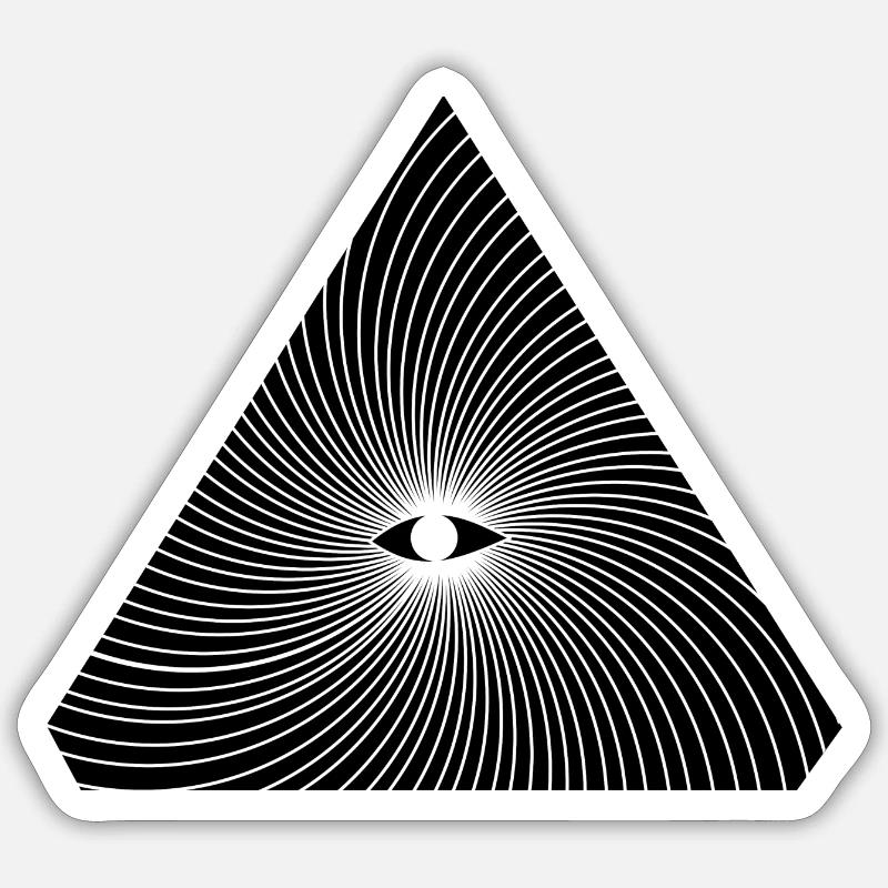 Triangle eye - Sticker size S (10 x 10 cm) - white matte