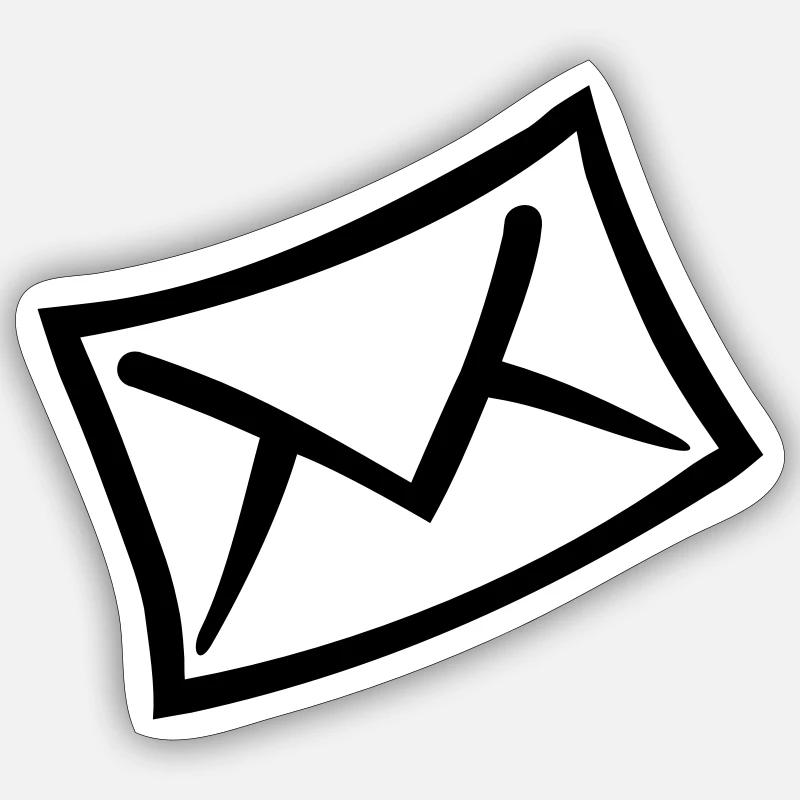 Lettre - Sticker taille S (10 x 10 cm) - blanc mat