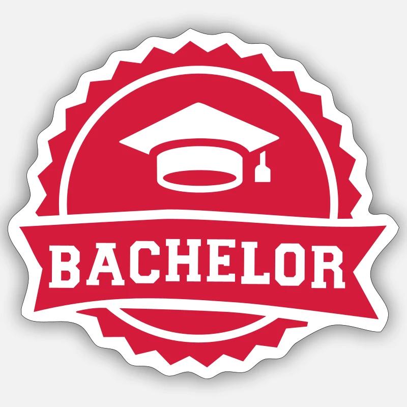 Bachelor - Sticker size S (10 x 10 cm) - white matte