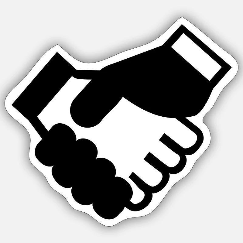 Mains - Sticker taille S (10 x 10 cm) - blanc mat