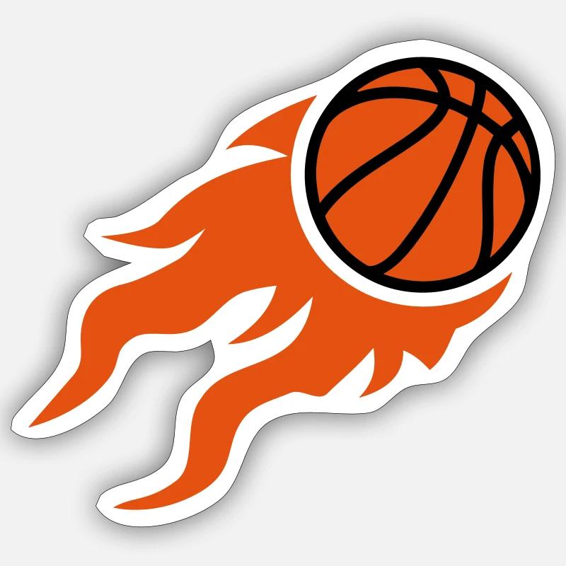Basketball - Sticker size S (10 x 10 cm) - white matte