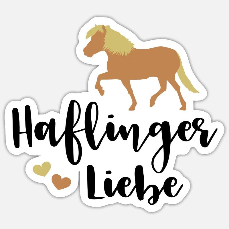 Haflingerliebe Haflinger - Sticker Größe S (10 x 10 cm) - Mattweiß