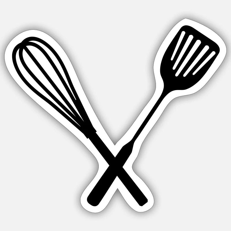 Cuisine - Sticker Größe S (10 x 10 cm) - Mattweiß