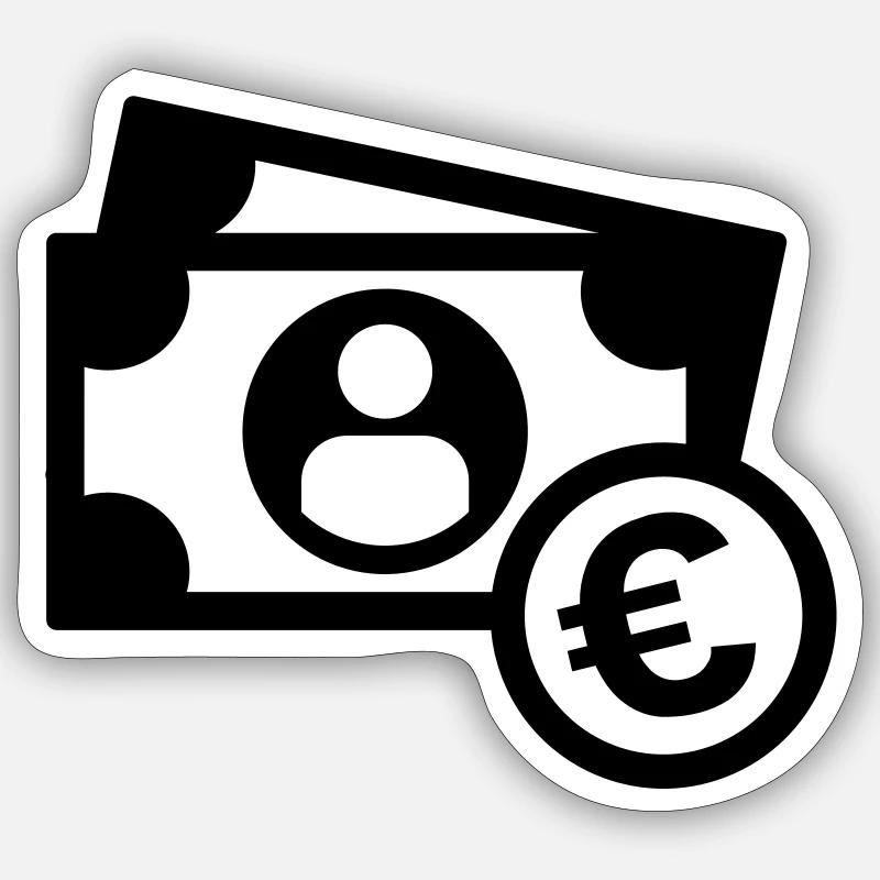 Money - Sticker size S (10 x 10 cm) - white matte