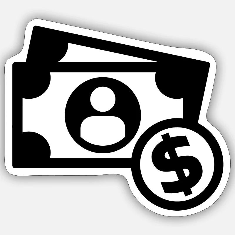 Argent Sticker taille S (10 x 10 cm)