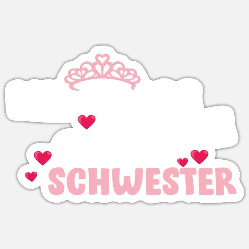 Ich werde grosse Schwester Sticker Größe S (10 x 10 cm)