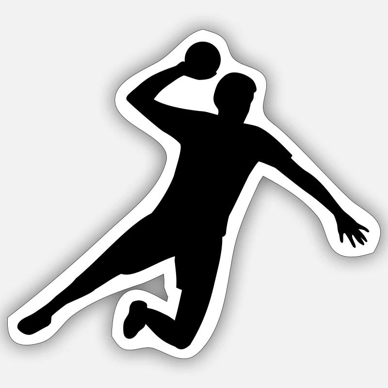 Handball - Sticker Größe S (10 x 10 cm) - Mattweiß