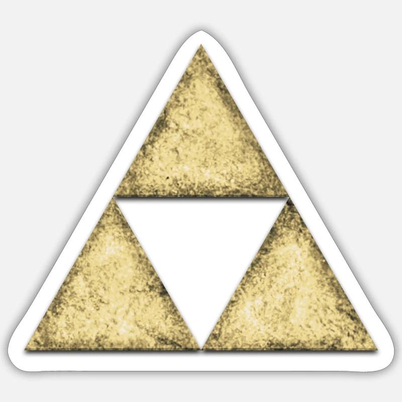 Triforce, Triangle, Triforce, Math, Geometry - Sticker taille S (10 x 10 cm) - blanc mat