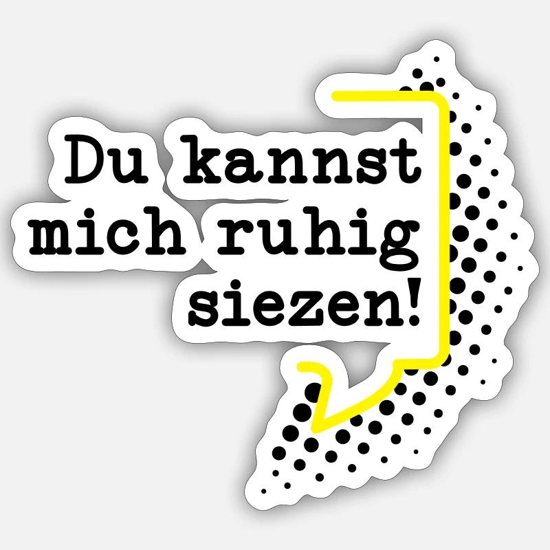 Du kannst mich siezen - Sticker Größe S (10 x 10 cm) - Mattweiß