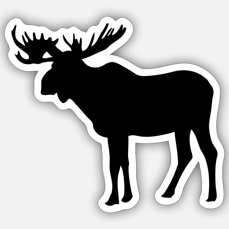 Moose Sticker size S (10 x 10 cm)