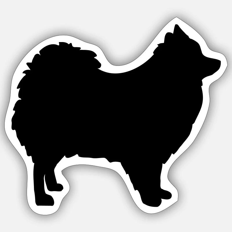 Spitz - Sticker Größe S (10 x 10 cm) - Mattweiß