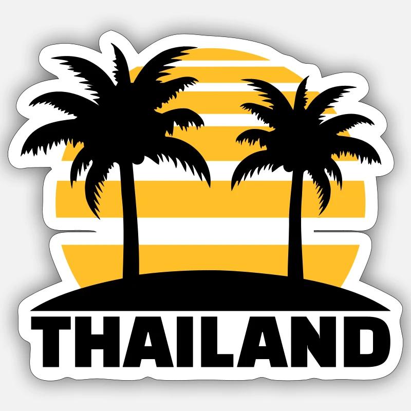 Thailand - Sticker taille S (10 x 10 cm) - blanc mat