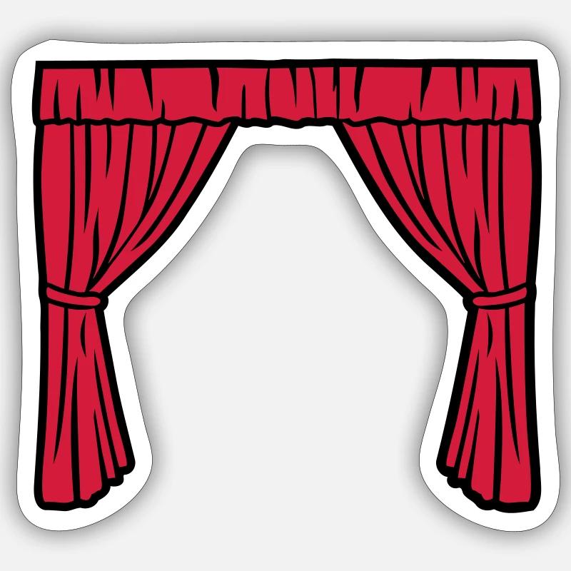 Théâtre - Sticker taille S (10 x 10 cm) - blanc mat