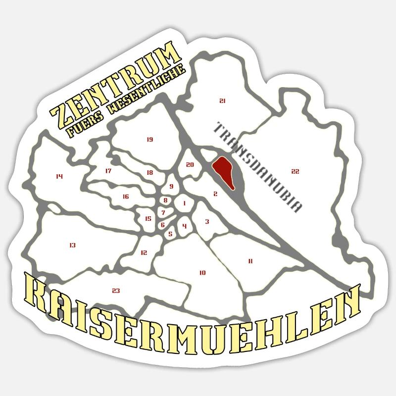 Kaisermühlen - Sticker Größe S (10 x 10 cm) - Mattweiß