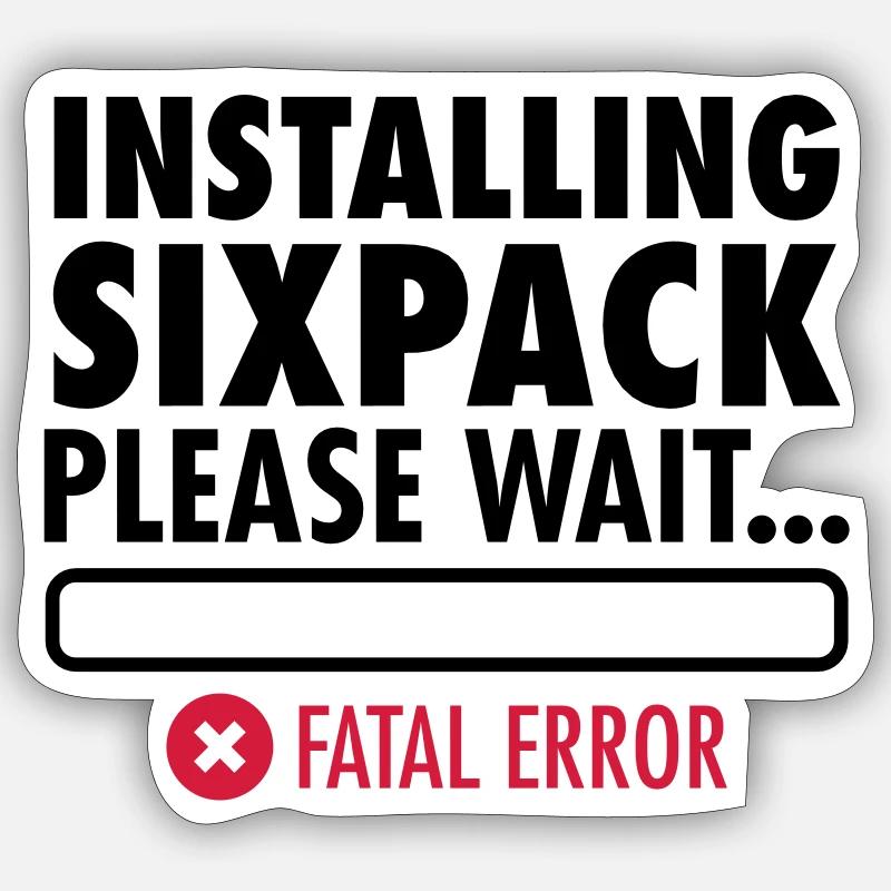 Installing Sixpack (Fatal Error) Sticker size S (10 x 10 cm)