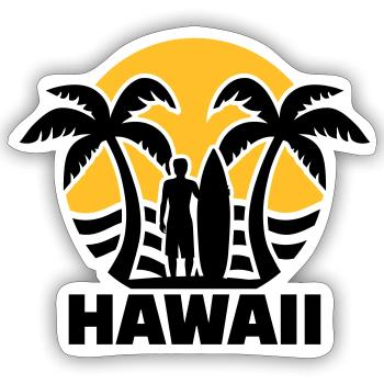 Hawaii - Sticker Größe S (10 x 10 cm) - Mattweiß - Vorne