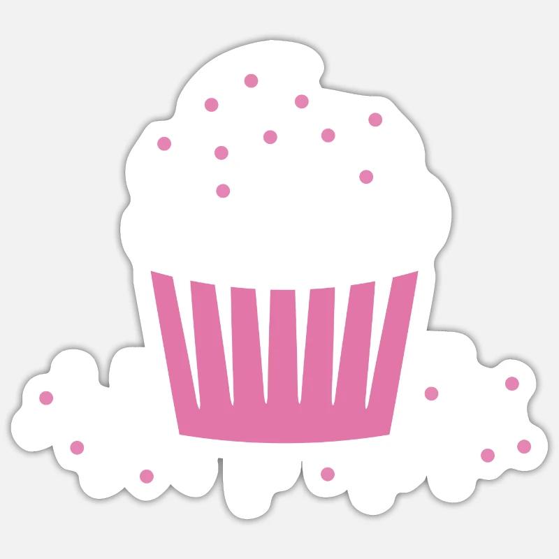 Cupcake - Sticker size S (10 x 10 cm) - white matte