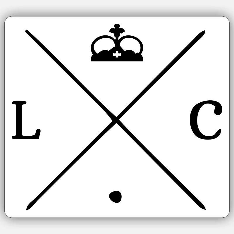 Hipster Logo - Sticker size S (10 x 10 cm) - white matte