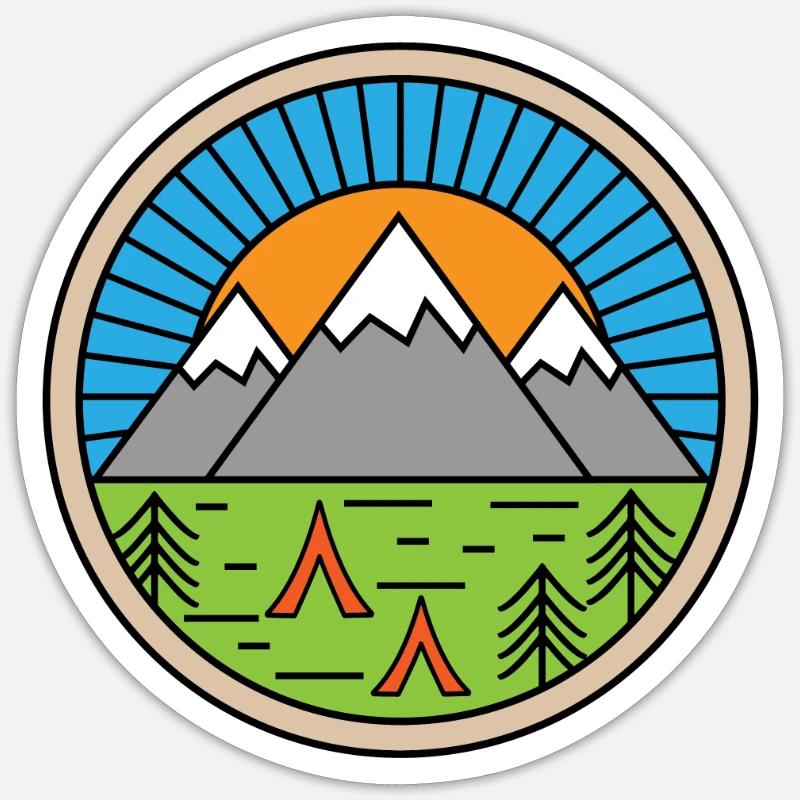 camping - Sticker size S (10 x 10 cm) - white matte
