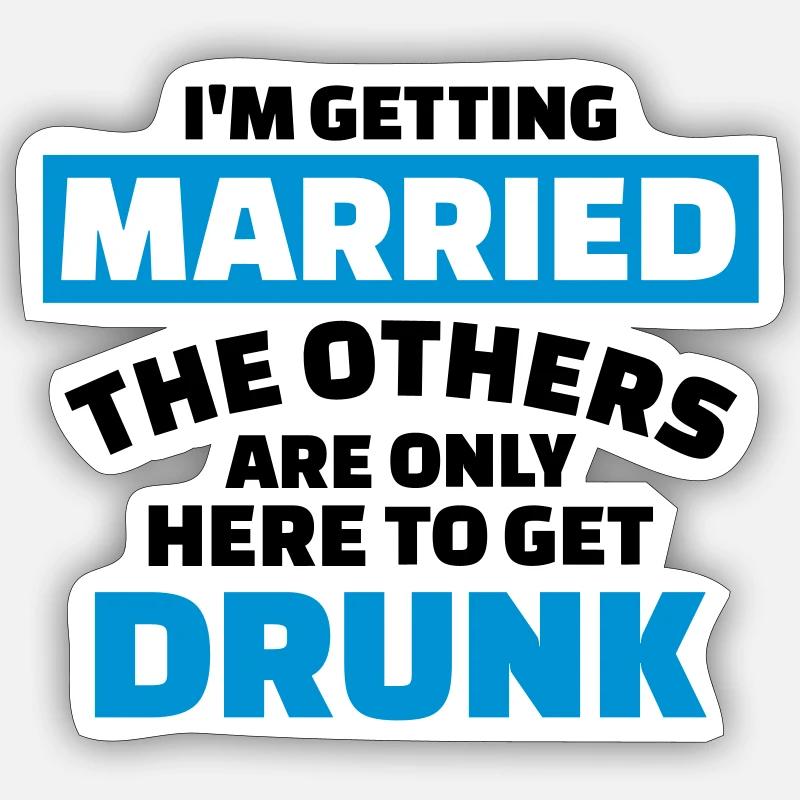 I’m getting married - Sticker taille S (10 x 10 cm) - blanc mat