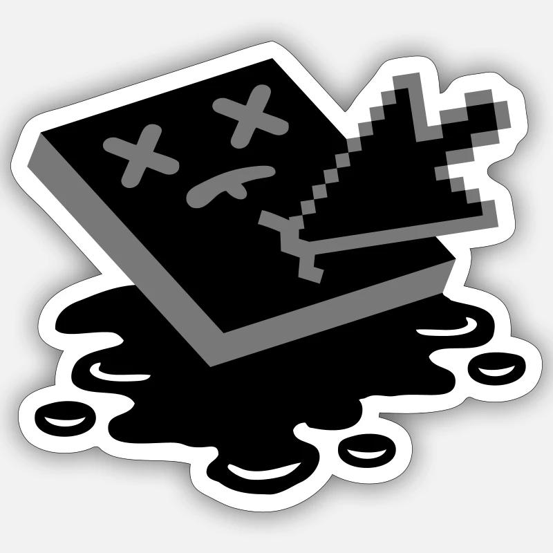 Dead Pixel - Sticker Größe S (10 x 10 cm) - Mattweiß